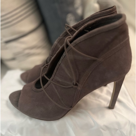 BCBG Suede Caged Open Toe Bootie - Picture 1 of 7